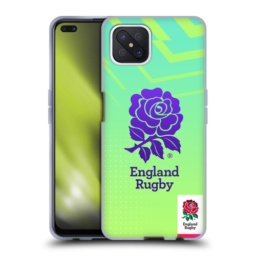 England Rugby Union This Rose Means Everything Logo in Neon Green Soft Gel Case for OPPO Reno4 Z 5G