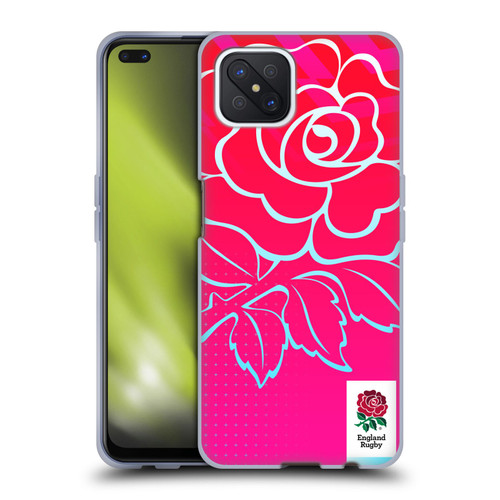 England Rugby Union This Rose Means Everything Oversized Logo Soft Gel Case for OPPO Reno4 Z 5G