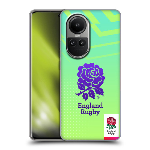 England Rugby Union This Rose Means Everything Logo in Neon Green Soft Gel Case for OPPO Reno10 5G / Reno10 Pro 5G