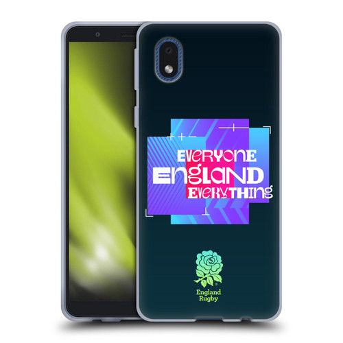England Rugby Union This Rose Means Everything Slogan in Black Soft Gel Case for Samsung Galaxy A01 Core (2020)