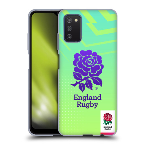 England Rugby Union This Rose Means Everything Logo in Neon Green Soft Gel Case for Samsung Galaxy A03s (2021)