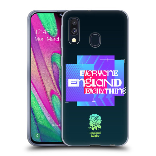 England Rugby Union This Rose Means Everything Slogan in Black Soft Gel Case for Samsung Galaxy A40 (2019)