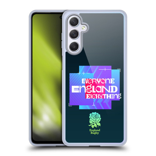 England Rugby Union This Rose Means Everything Slogan in Black Soft Gel Case for Samsung Galaxy M54 5G