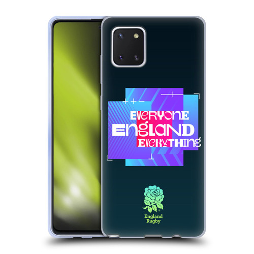 England Rugby Union This Rose Means Everything Slogan in Black Soft Gel Case for Samsung Galaxy Note10 Lite