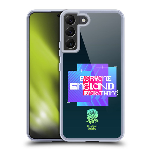 England Rugby Union This Rose Means Everything Slogan in Black Soft Gel Case for Samsung Galaxy S22+ 5G
