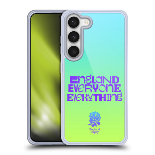 England Rugby Union This Rose Means Everything Slogan in Cyan Soft Gel Case for Samsung Galaxy S23 5G