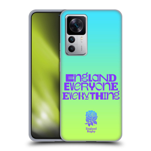 England Rugby Union This Rose Means Everything Slogan in Cyan Soft Gel Case for Xiaomi 12T 5G / 12T Pro 5G / Redmi K50 Ultra 5G