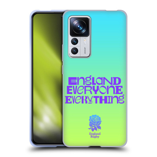 England Rugby Union This Rose Means Everything Slogan in Cyan Soft Gel Case for Xiaomi 12T Pro