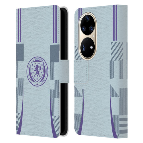 Scotland National Football Team 2024/25 Kits Away Leather Book Wallet Case Cover For Huawei P50 Pro