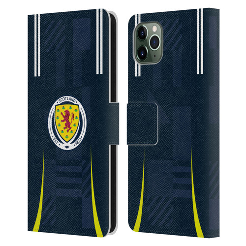 Scotland National Football Team 2024/25 Kits Home Leather Book Wallet Case Cover For Apple iPhone 11 Pro Max