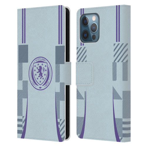 Scotland National Football Team 2024/25 Kits Away Leather Book Wallet Case Cover For Apple iPhone 12 Pro Max
