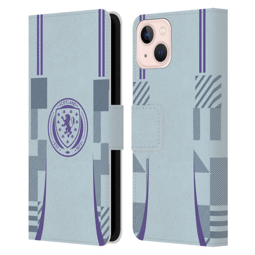Scotland National Football Team 2024/25 Kits Away Leather Book Wallet Case Cover For Apple iPhone 13