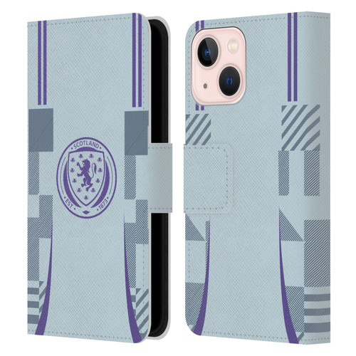 Scotland National Football Team 2024/25 Kits Away Leather Book Wallet Case Cover For Apple iPhone 13 Mini
