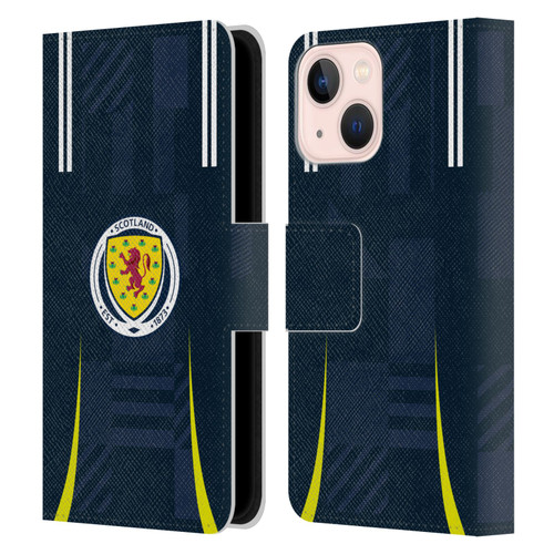 Scotland National Football Team 2024/25 Kits Home Leather Book Wallet Case Cover For Apple iPhone 13 Mini