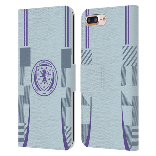 Scotland National Football Team 2024/25 Kits Away Leather Book Wallet Case Cover For Apple iPhone 7 Plus / iPhone 8 Plus
