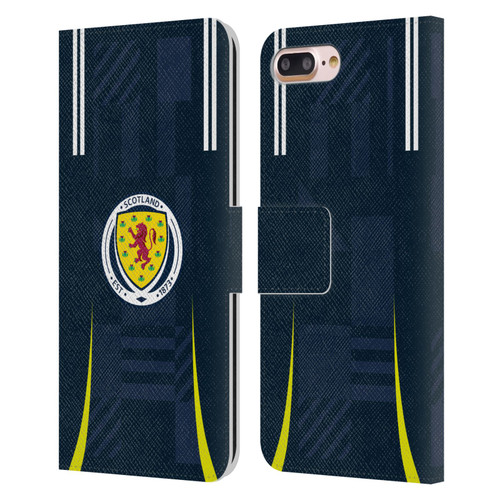 Scotland National Football Team 2024/25 Kits Home Leather Book Wallet Case Cover For Apple iPhone 7 Plus / iPhone 8 Plus