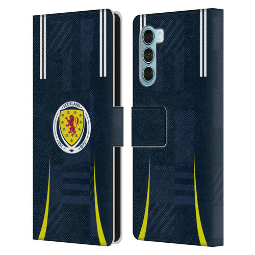 Scotland National Football Team 2024/25 Kits Home Leather Book Wallet Case Cover For Motorola Edge S30 / Moto G200 5G