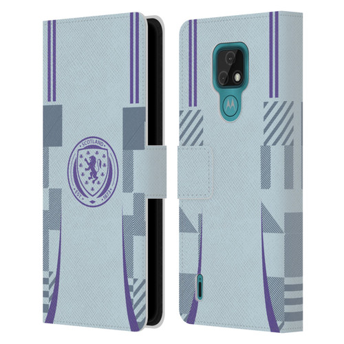 Scotland National Football Team 2024/25 Kits Away Leather Book Wallet Case Cover For Motorola Moto E7