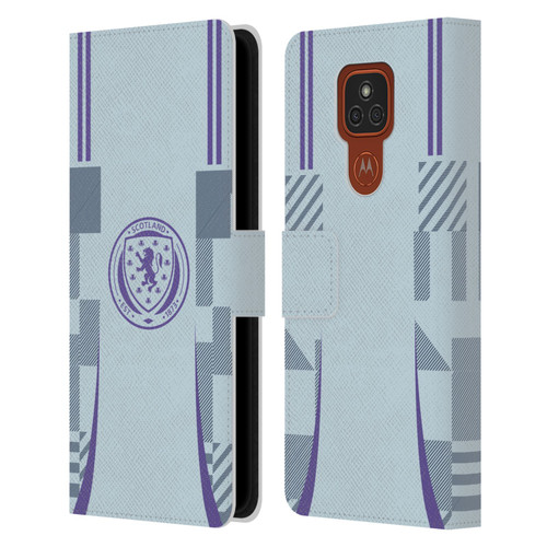 Scotland National Football Team 2024/25 Kits Away Leather Book Wallet Case Cover For Motorola Moto E7 Plus