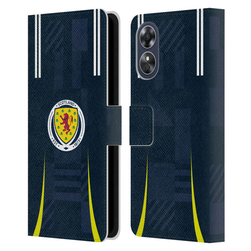 Scotland National Football Team 2024/25 Kits Home Leather Book Wallet Case Cover For OPPO A17