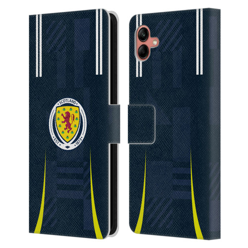 Scotland National Football Team 2024/25 Kits Home Leather Book Wallet Case Cover For Samsung Galaxy A04 (2022)