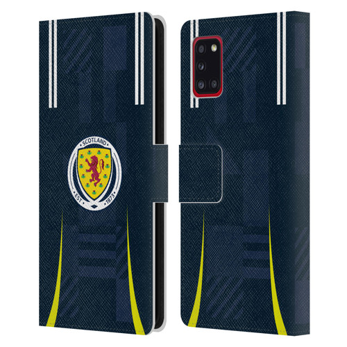 Scotland National Football Team 2024/25 Kits Home Leather Book Wallet Case Cover For Samsung Galaxy A31 (2020)