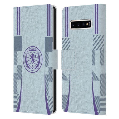 Scotland National Football Team 2024/25 Kits Away Leather Book Wallet Case Cover For Samsung Galaxy S10+ / S10 Plus