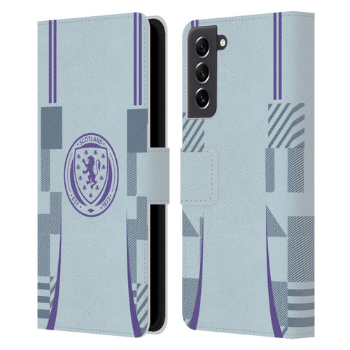 Scotland National Football Team 2024/25 Kits Away Leather Book Wallet Case Cover For Samsung Galaxy S21 FE 5G