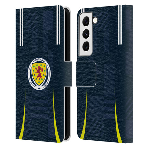 Scotland National Football Team 2024/25 Kits Home Leather Book Wallet Case Cover For Samsung Galaxy S22 5G