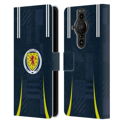 Scotland National Football Team 2024/25 Kits Home Leather Book Wallet Case Cover For Sony Xperia Pro-I