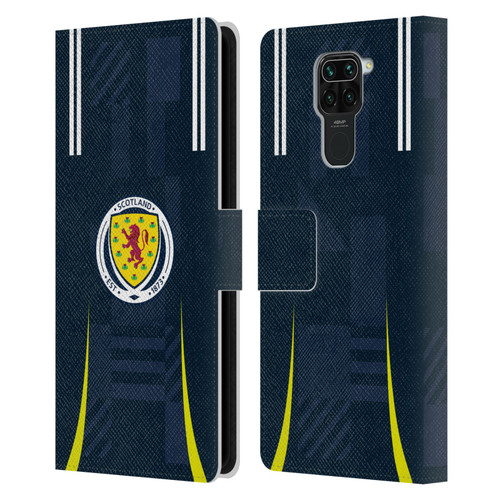 Scotland National Football Team 2024/25 Kits Home Leather Book Wallet Case Cover For Xiaomi Redmi Note 9 / Redmi 10X 4G