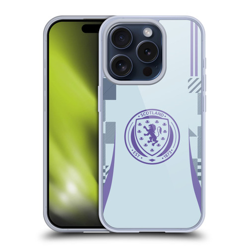 Scotland National Football Team 2024/25 Kits Away Soft Gel Case for Apple iPhone 15 Pro