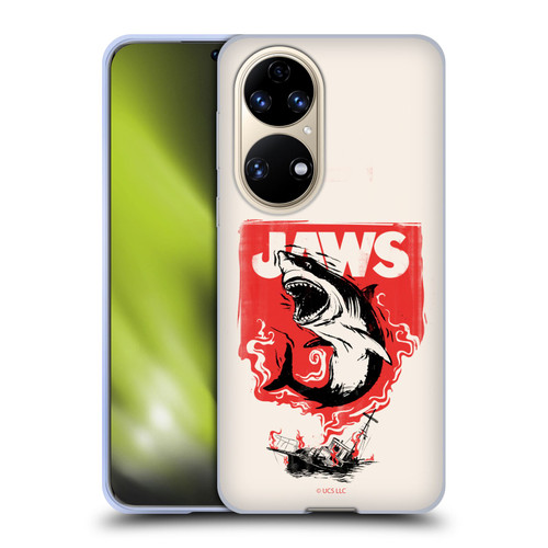 Jaws Art Fire Soft Gel Case for Huawei P50