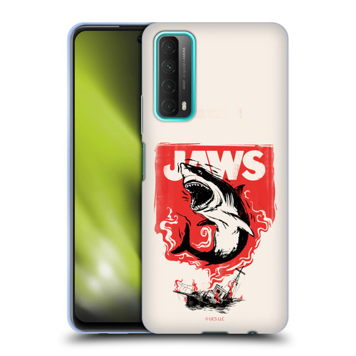 Jaws Art Fire Soft Gel Case for Huawei P Smart (2021)