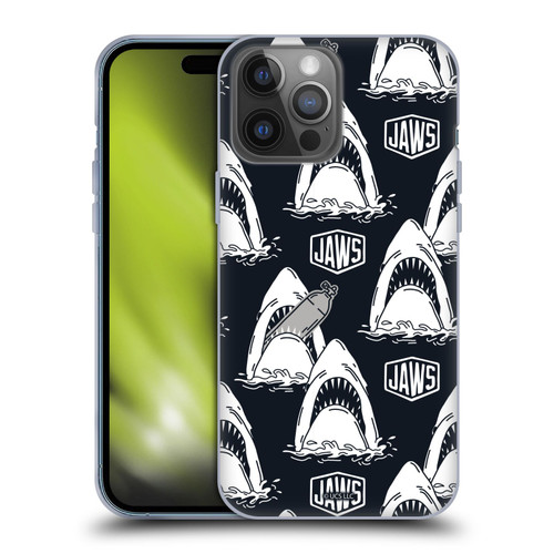 Jaws Art Pattern Shark Soft Gel Case for Apple iPhone 14 Pro Max