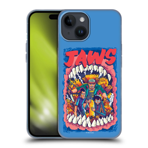 Jaws Art Key Art Soft Gel Case for Apple iPhone 15