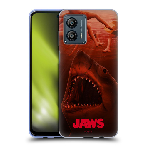 Jaws Art Poster Soft Gel Case for Motorola Moto G53 5G