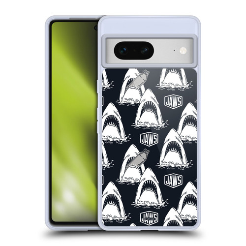 Jaws Art Pattern Shark Soft Gel Case for Google Pixel 7