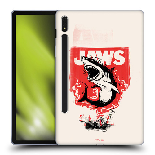 Jaws Art Fire Soft Gel Case for Samsung Galaxy Tab S8