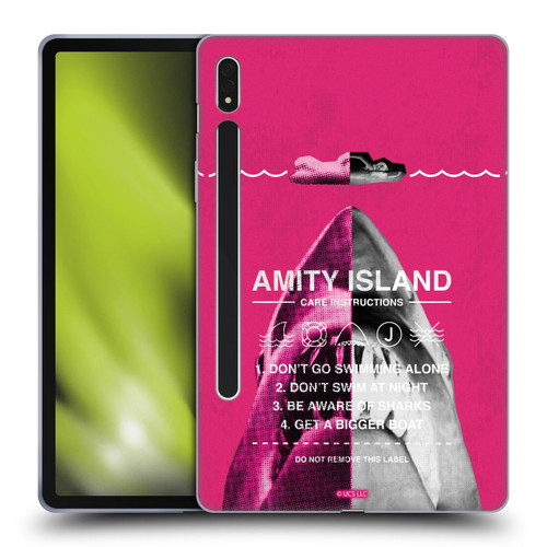 Jaws Art Halftone Soft Gel Case for Samsung Galaxy Tab S8