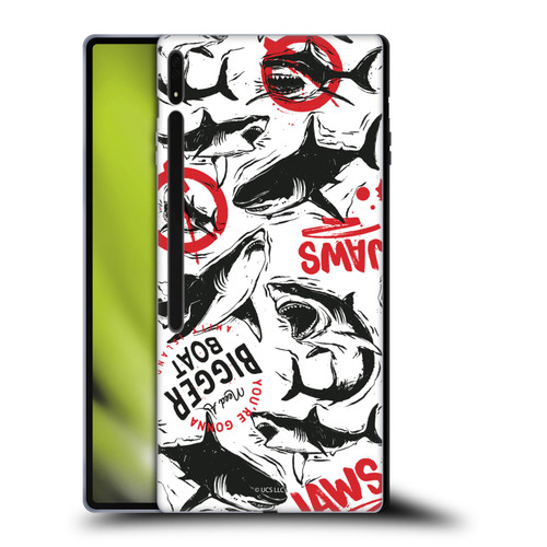 Jaws Art Pattern Doodle Soft Gel Case for Samsung Galaxy Tab S8 Ultra