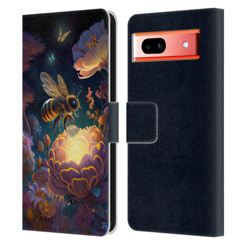 JK Stewart Art Bee Leather Book Wallet Case Cover For Google Pixel 7a