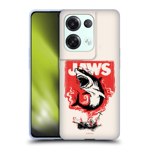 Jaws Art Fire Soft Gel Case for OPPO Reno8 Pro