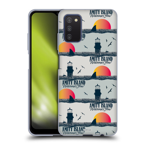 Jaws Art Pattern Amity Soft Gel Case for Samsung Galaxy A03s (2021)