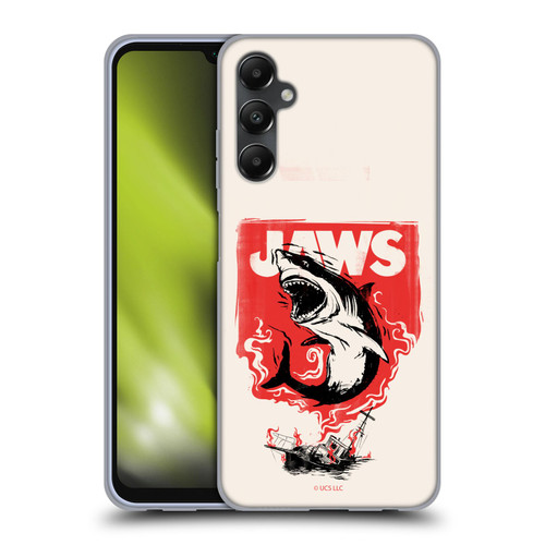 Jaws Art Fire Soft Gel Case for Samsung Galaxy A05s