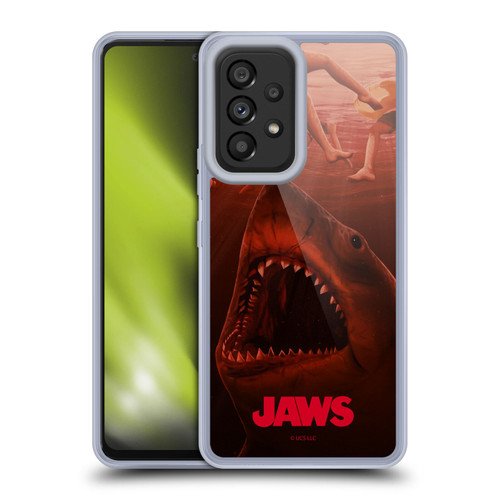 Jaws Art Poster Soft Gel Case for Samsung Galaxy A53 5G (2022)
