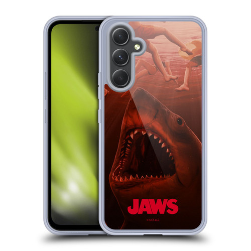 Jaws Art Poster Soft Gel Case for Samsung Galaxy A54 5G