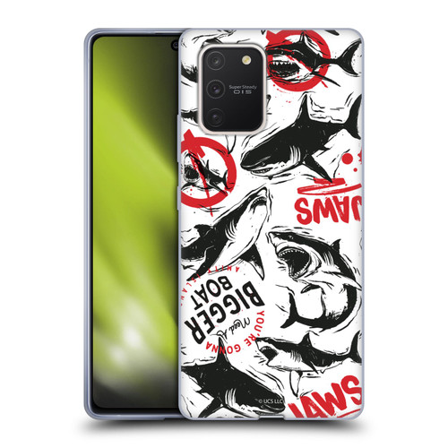 Jaws Art Pattern Doodle Soft Gel Case for Samsung Galaxy S10 Lite