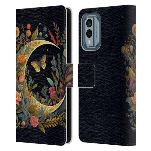 JK Stewart Art Crescent Moon Leather Book Wallet Case Cover For Nokia X30