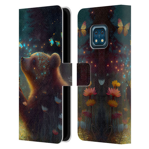 JK Stewart Art Bear Leather Book Wallet Case Cover For Nokia XR20